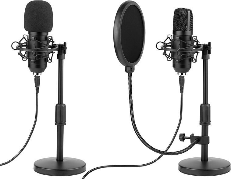 Tracer Studio Pro USB mikrofon mängude / taskuhäälingusaadete / voogesituste jaoks + hoidik, popfilter hind ja info | Mikrofonid | hansapost.ee