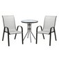 Komplekt DUBLIN laud ja 2 tooli (11873) D60xH70cm, lauaplaat: 5mm laineline klaas, terasraam, värvus: tumepruun hind ja info | Välimööbli komplektid | hansapost.ee