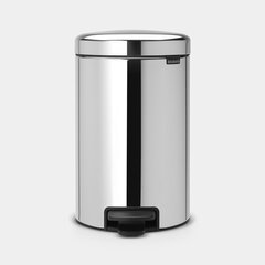 Brabantia мусорное ведро NewIcon, 12 л, серебристый цвет цена и информация | Мусорные баки | hansapost.ee