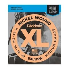 Elektrikitarri keeled D'Addario EXL115W .011 hind ja info | Muusikainstrumentide tarvikud | hansapost.ee