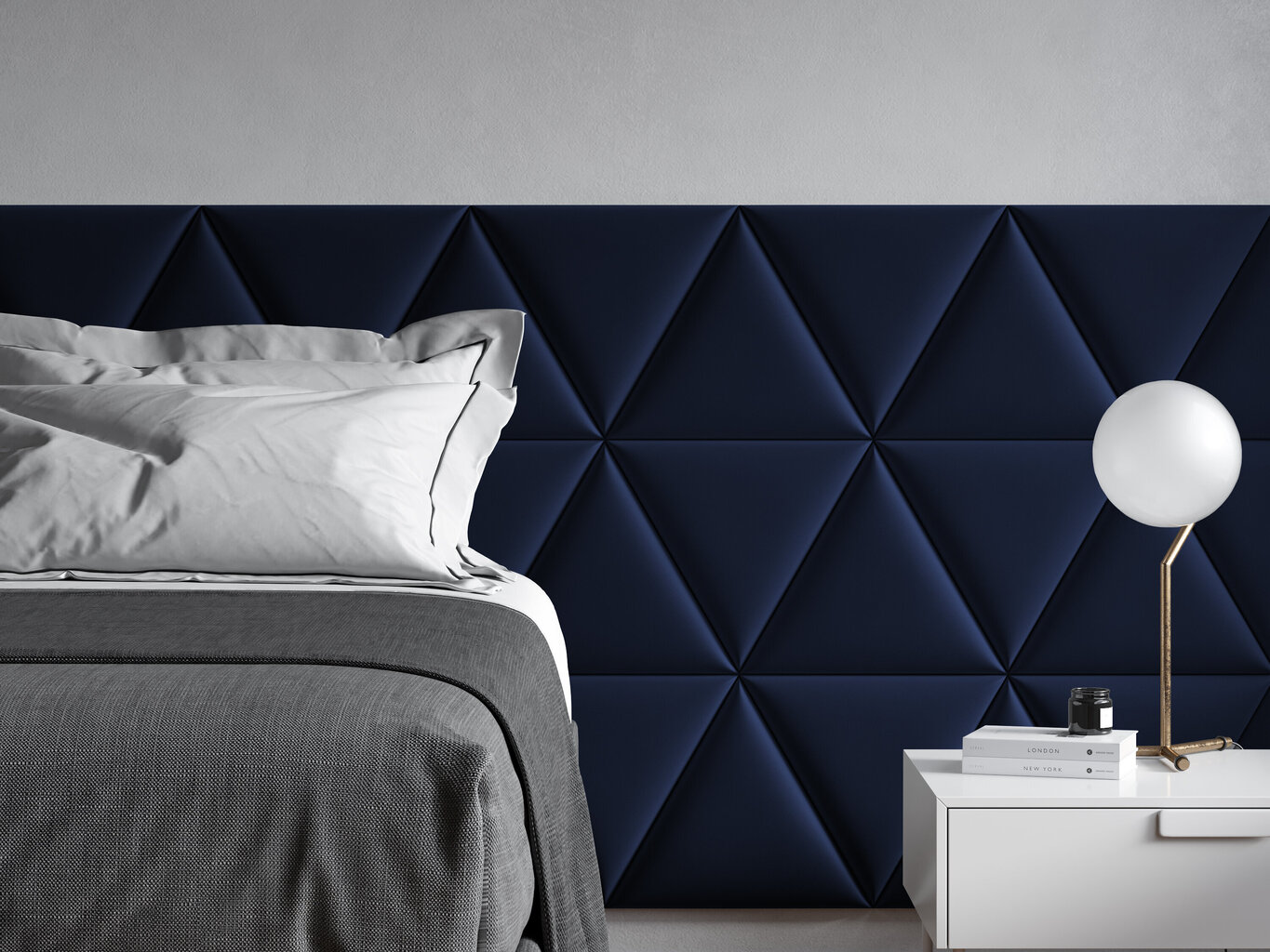 Pehmed seinapaneelid, 3 tk, Cosmopolitan Design Sund L6, sinine цена и информация | Pehmed seinapaneelid | hansapost.ee