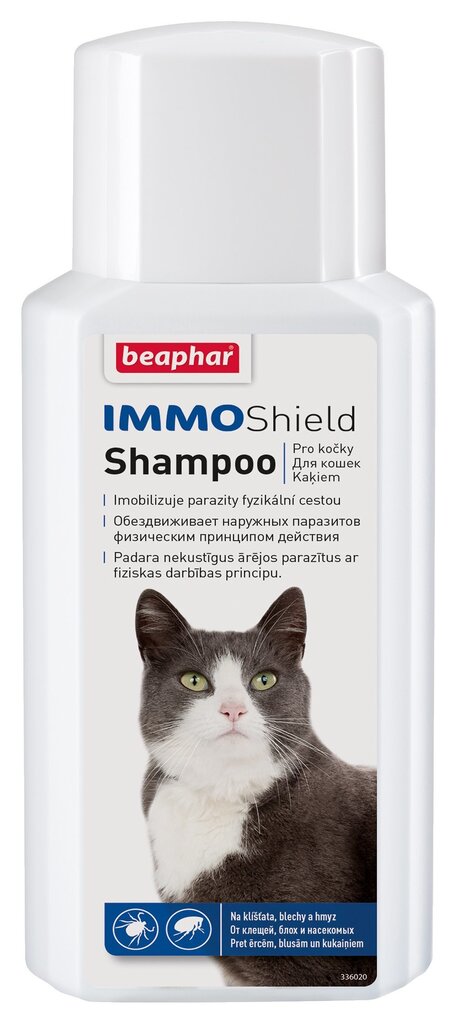 Šampoon kassidele Beaphar Immo Shield, 200 ml hind ja info | Karvahoolduseks | hansapost.ee
