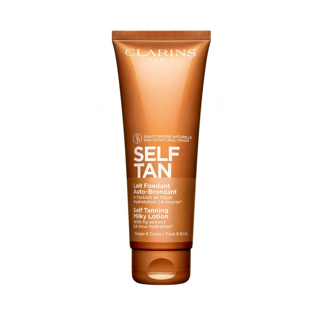 Pruunistav ihupiim Clarins Self Tan Self Tanning Milky Lotion, 125 ml hind ja info | Isepruunistavad kreemid | hansapost.ee