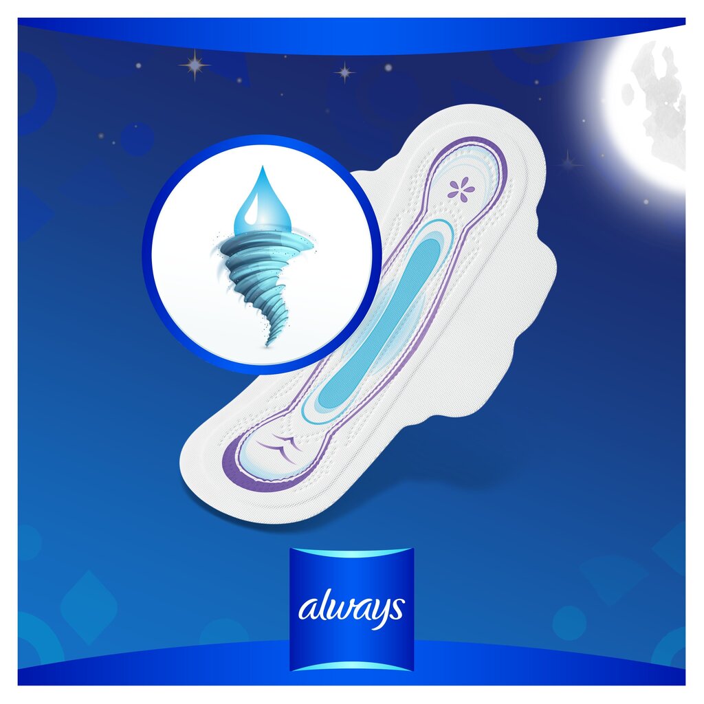 Hügieenisidemed, Always Ultra Night 14 tk hind ja info | Tampoonid, hügieenisidemed ja menstruaalanumad | hansapost.ee