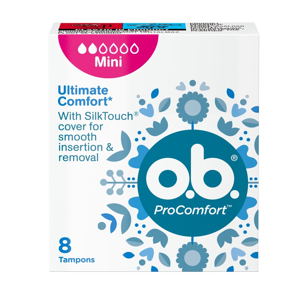 Tampoonid O.B. ProComfort Mini 8 tk. цена и информация | Tampoonid, hügieenisidemed ja menstruaalanumad | hansapost.ee