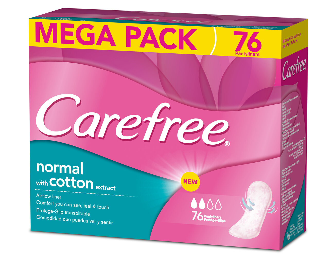 Pesukaitsmed CAREFREE Cotton, 76 tk hind ja info | Tampoonid, hügieenisidemed ja menstruaalanumad | hansapost.ee