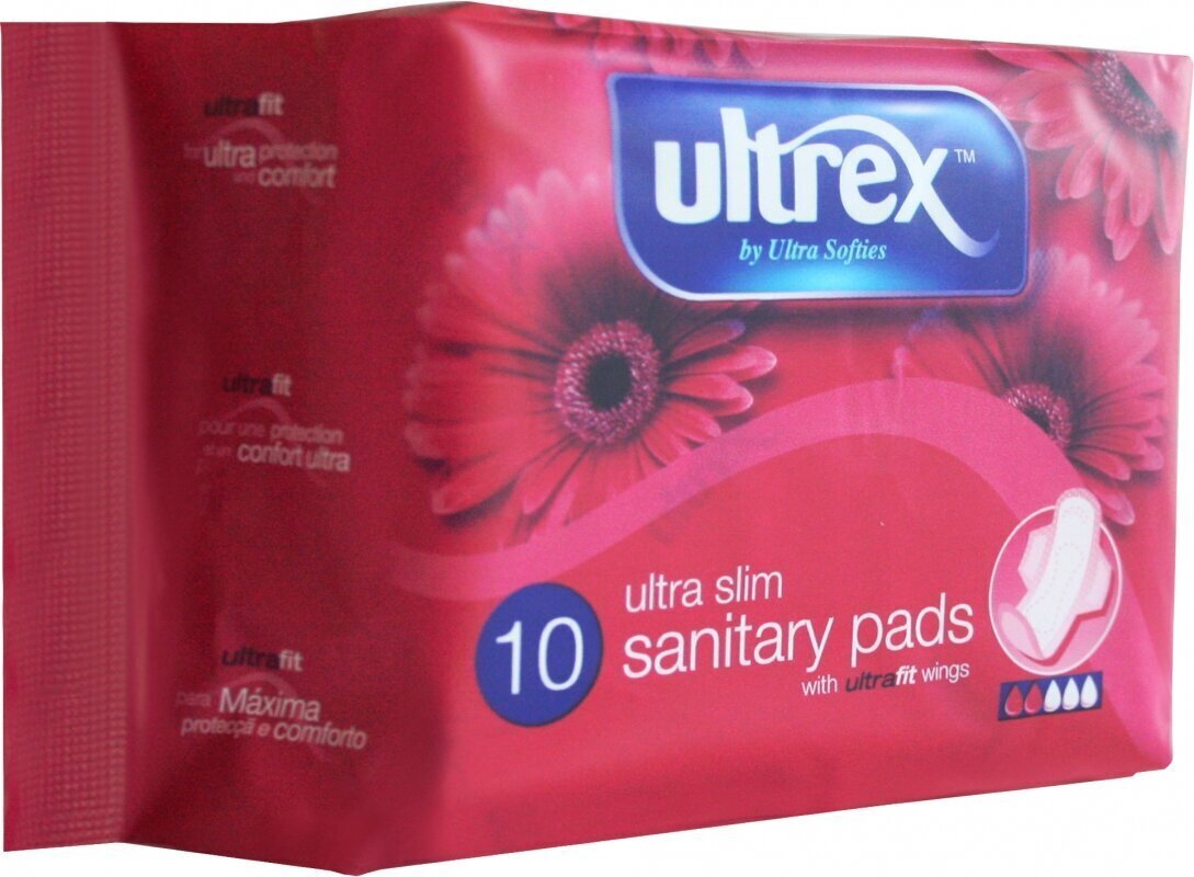 Hügieenisidemed Ultrex Ultra Slim, 10 tk hind ja info | Tampoonid, hügieenisidemed ja menstruaalanumad | hansapost.ee