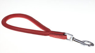 Amibelle короткий кожаный поводок, красный, 28 см цена и информация | Поводки для собак | hansapost.ee