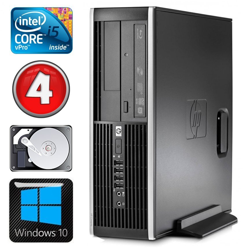 HP 8100 Elite SFF i5-650 4GB 250GB DVD WIN10 цена и информация | Lauaarvutid | hansapost.ee