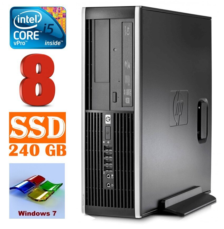 HP 8100 Elite SFF i5-650 8GB 240SSD DVD WIN7Pro [refurbished] цена и информация | Lauaarvutid | hansapost.ee