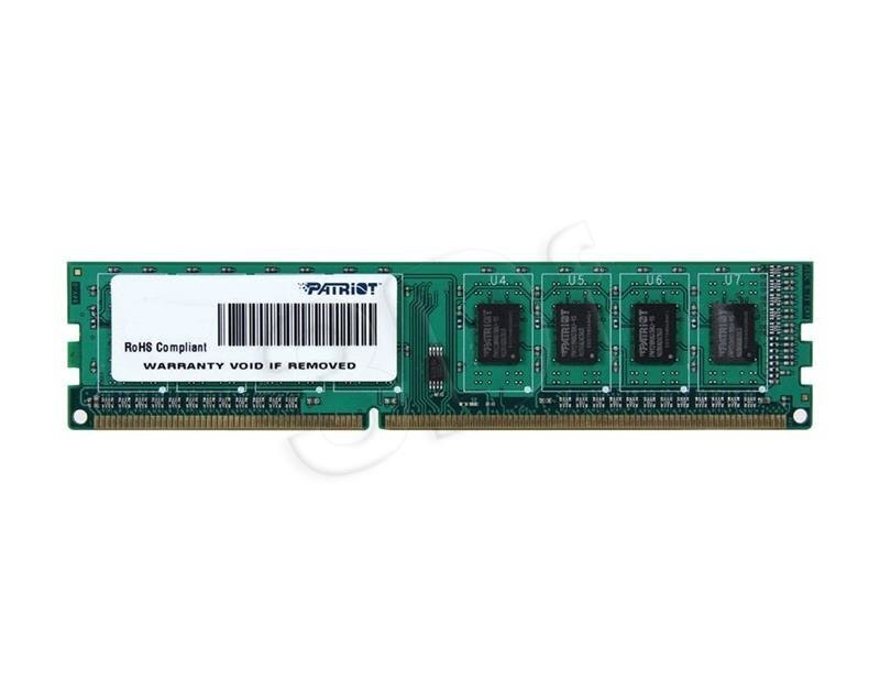 PATRIOT MEMORY DIMM 8GB PC12800 DDR3/PSD38G16002 цена и информация | Operatiivmälu | hansapost.ee