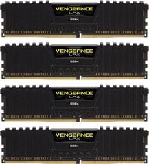 Corsair Vengeance LPX DDR4, 4x16 ГБ, 2666 МГц, CL16 (CMK64GX4M4A2666C16) цена и информация | Объём памяти (RAM) | hansapost.ee