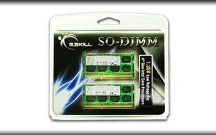 G.Skill DDR3 SODIMM 2x4GB 1600MHz CL11 (F3-1600C11D-8GSL) цена и информация | Объём памяти (RAM) | hansapost.ee