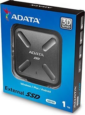 ADATA SD700 Ext SSD 1TB USB 3.1 Black hind ja info | Välised kõvakettad | hansapost.ee