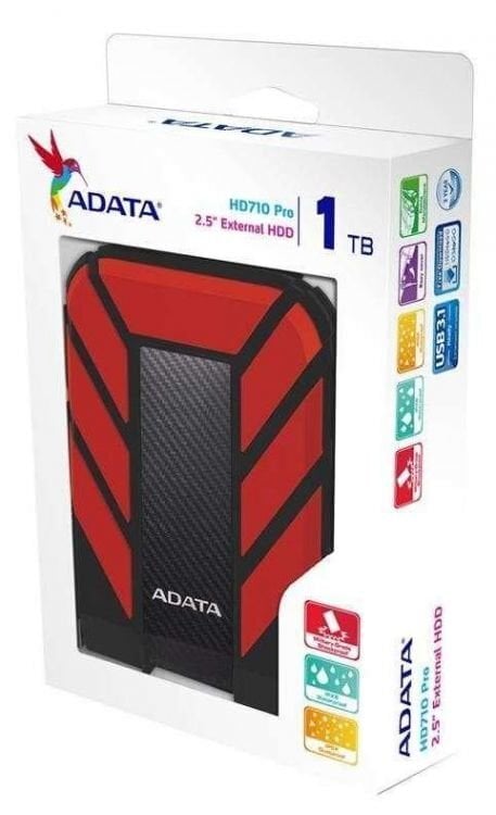 A-DATA HD710 Pro 2.5'' 1TB USB3.1 punane цена и информация | Välised kõvakettad | hansapost.ee