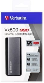 ssd verbatim 2,5" väline usb 3.0 (3.2 gen 1), 120 gb, vx500, 47441 hind ja info | Välised kõvakettad | hansapost.ee