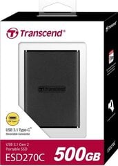 Transcend TS500GESD270C цена и информация | Жёсткие диски (SSD, HDD) | hansapost.ee