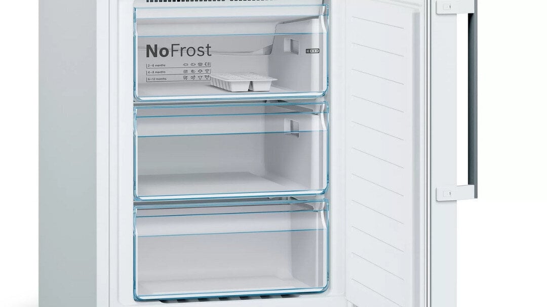 Külmik Bosch KGN367WEQ, 186 cm NoFrost, valge цена и информация | Külmkapid-külmikud | hansapost.ee