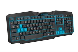 Клавиатура Esperanza EGK201B, черня/синяя цена и информация | Клавиатура с игровой мышью 3GO COMBODRILEW2 USB ES | hansapost.ee
