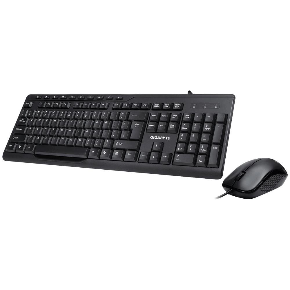 Juhtmega klaviatuur + hiir Gigabyte KM6300, ENG, must hind ja info | Klaviatuurid | hansapost.ee