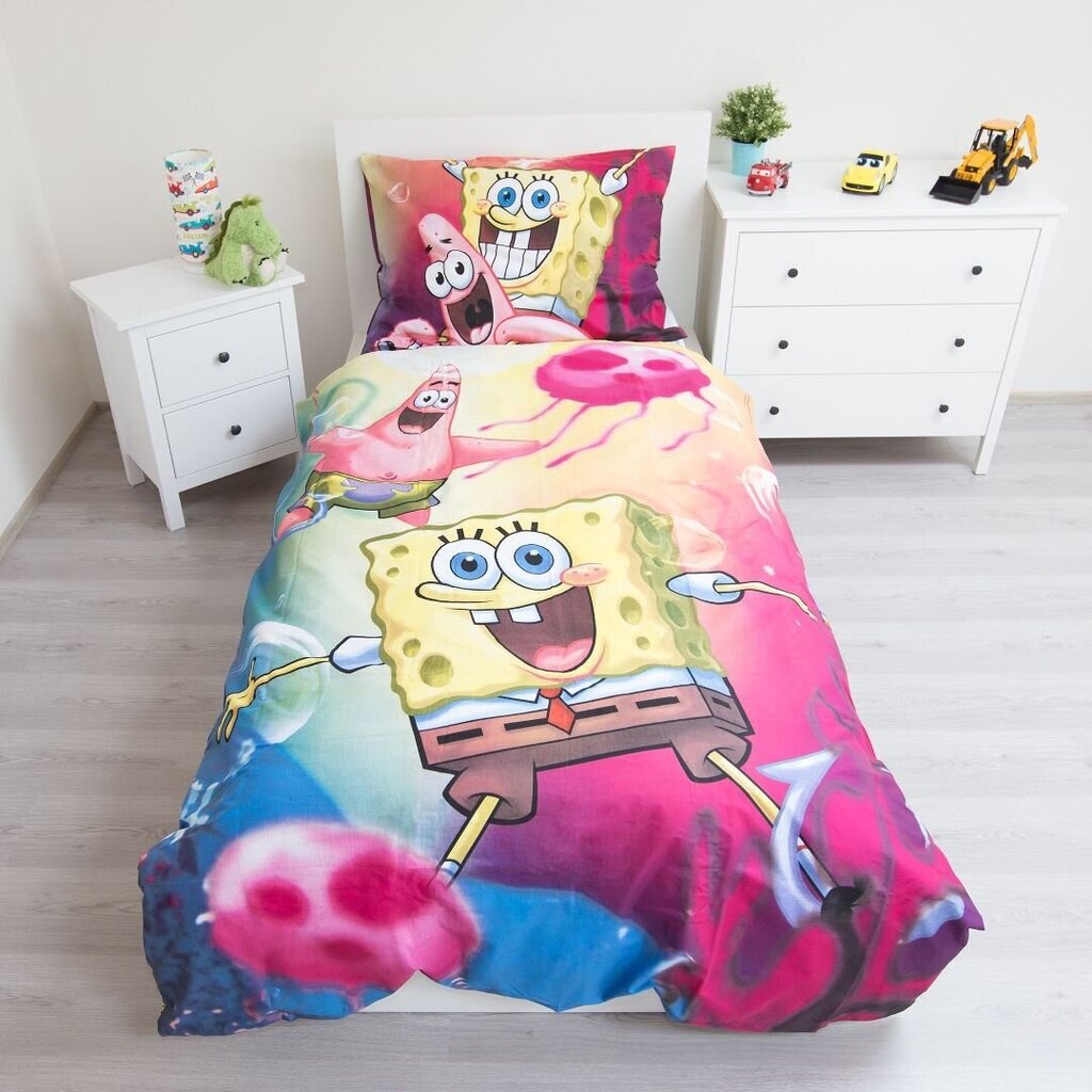 Voodipesukomplekt Sponge Bob, 140 x 200 cm + padjapüür 70 x 90 cm цена и информация | Laste voodipesu | hansapost.ee