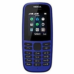 Nokia 105 (2019), 4MB, Dual SIM, Blue hind ja info | Telefonid | hansapost.ee