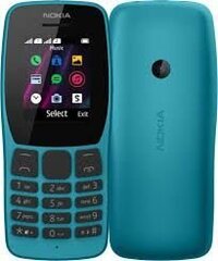Mobiiltelefon Nokia 110 (2019), 4 MB, Dual SIM, Sinine hind ja info | Telefonid | hansapost.ee