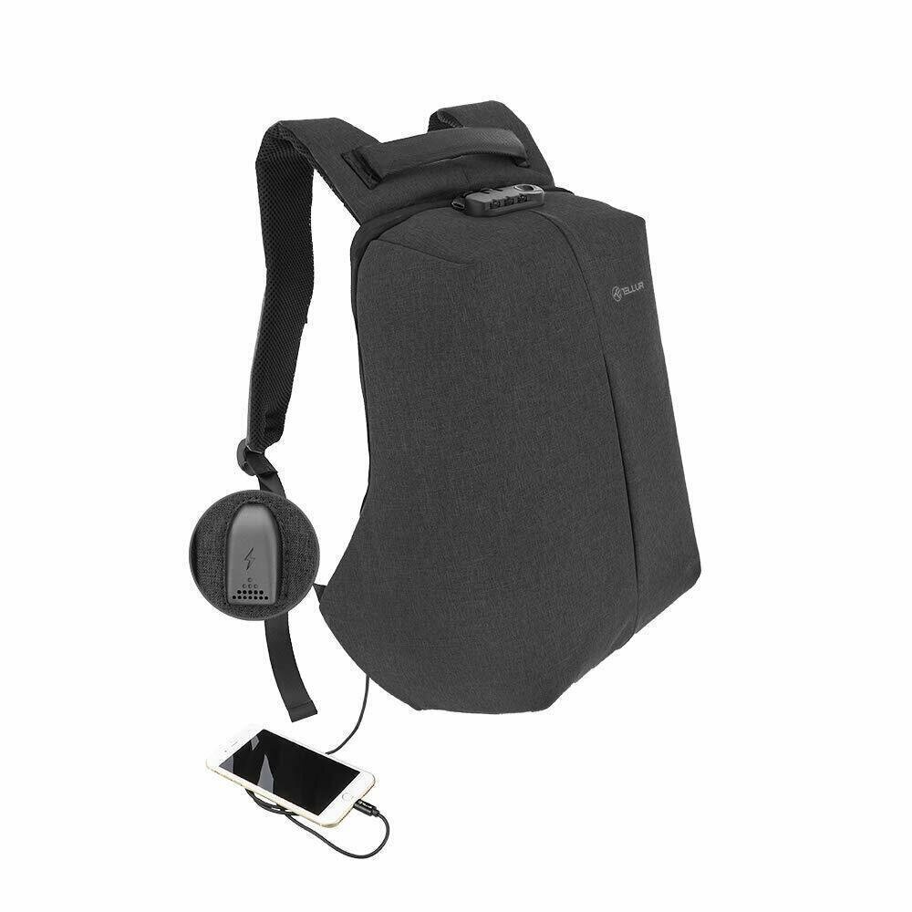 Tellur Antitheft V2 seljakott 15.6" su USB pesaga, Must hind ja info | Sülearvutikotid | hansapost.ee