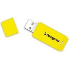 Mälupulk Integral NEON 32 GB USB 2.0, kollane hind ja info | Mälupulgad | hansapost.ee