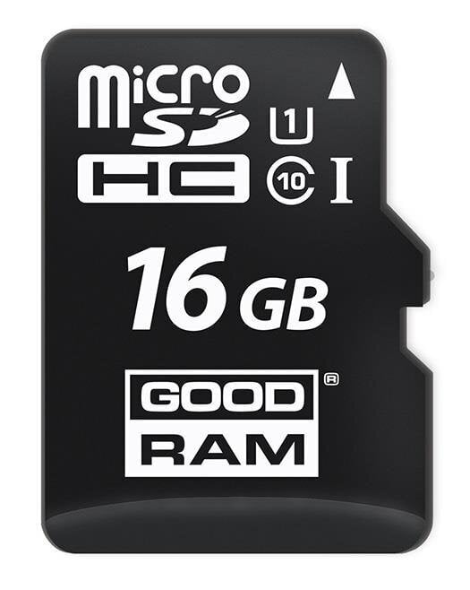 Goodram MicroSD 16GB Class 10 / UHS 1 + Adapter SD hind ja info | Mälukaardid mobiiltelefonidele | hansapost.ee