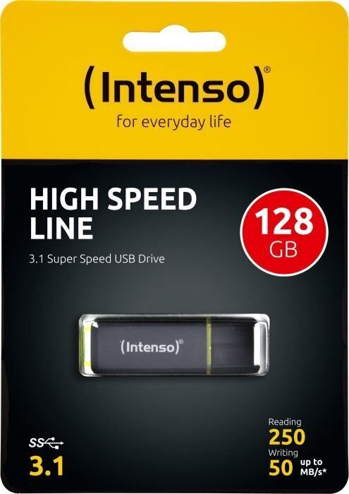 Intenso 3.1 128GB High Speed Line 3537491, must hind ja info | Mälupulgad | hansapost.ee