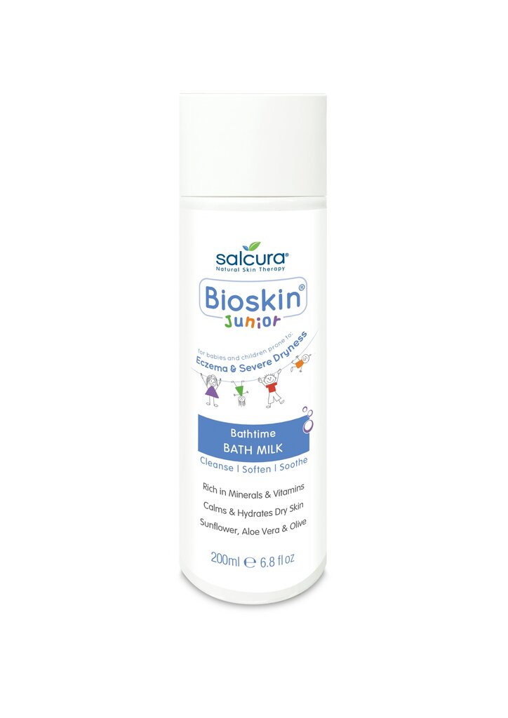 Imikute ja vastsündinute nahka rahustav piim Salcura Bioskin Junior Bath Milk 300 ml hind ja info | Laste ja ema kosmeetika | hansapost.ee