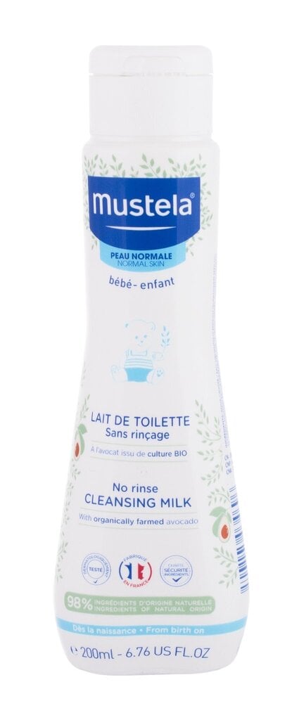 Mustela Bébé No Rinse Cleansing Milk ihupiim lastele 200 ml hind ja info | Laste ja ema kosmeetika | hansapost.ee