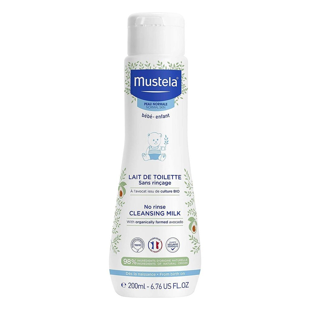 Mustela Bébé No Rinse Cleansing Milk ihupiim lastele 200 ml hind ja info | Laste ja ema kosmeetika | hansapost.ee