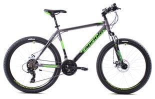 Maastikuratas Capriolo MTB Oxygen 26", hall/roheline цена и информация | Велосипеды | hansapost.ee