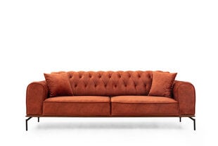 Трехместный диван Kalune Design Siesta, стеганый, оранжевый цена и информация | Диваны | hansapost.ee
