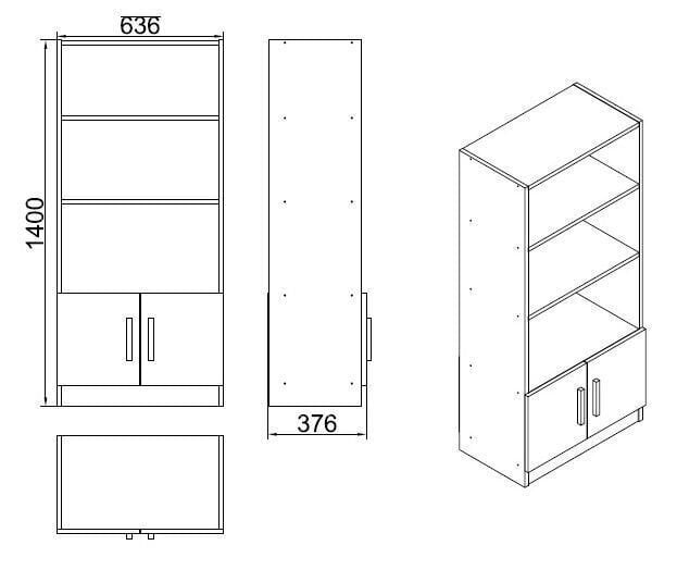 Riiul Kalune Design Vario D, valge цена и информация | Riiulid | hansapost.ee