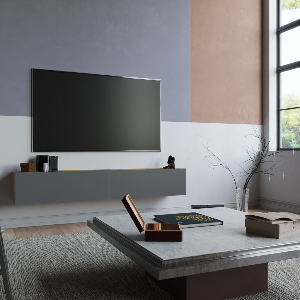 TV-laud Kalune Design FR8, pruun/hall hind ja info | Televiisori alused | hansapost.ee