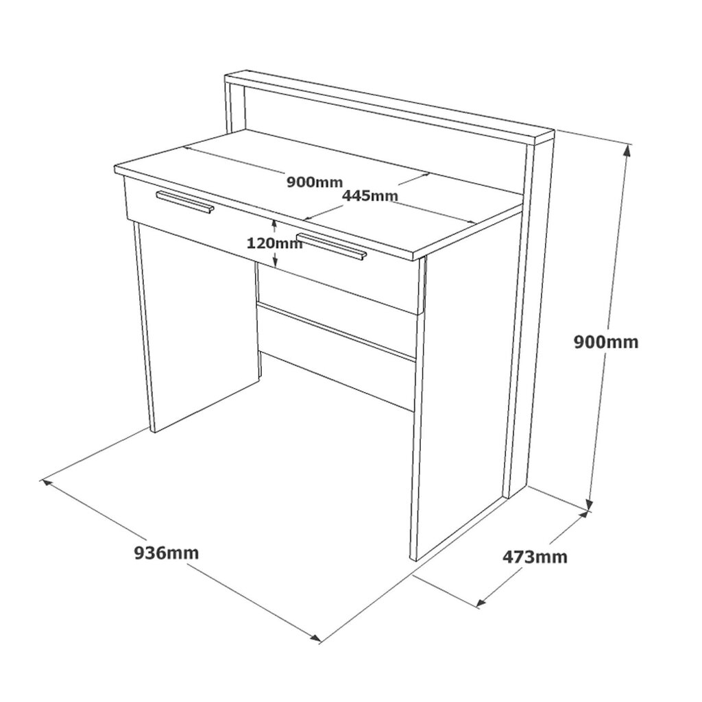 Kirjutuslaud Kalune Design HM7, pruun/hall hind ja info | Arvutilauad, kirjutuslauad | hansapost.ee