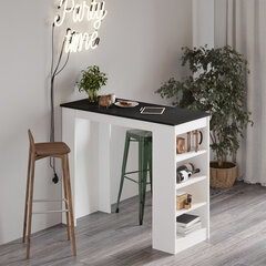 Стол барный Kalune Design, белый/черный цена и информация | Кухонные и обеденные столы | hansapost.ee