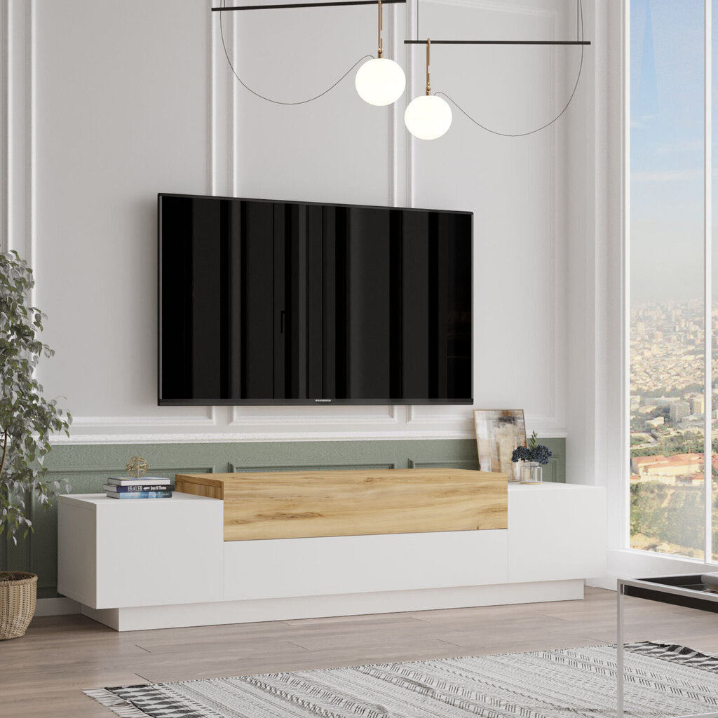 TV-laud Kalune Design FD1, pruun/valge hind ja info | Televiisori alused | hansapost.ee