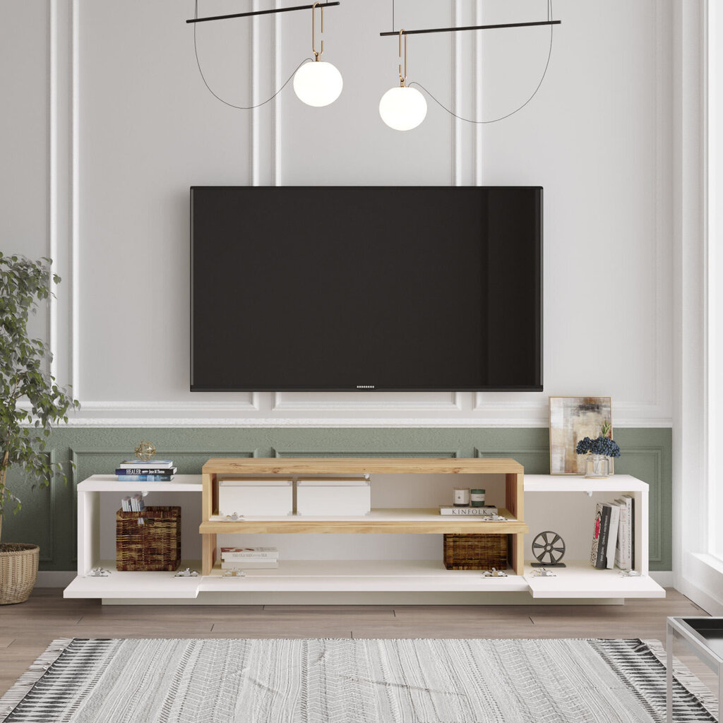 TV-laud Kalune Design FD1, pruun/valge hind ja info | Televiisori alused | hansapost.ee