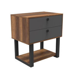 Ночной шкаф Kalune Design MN03, коричневый/серый цена и информация | Ночные шкафы | hansapost.ee