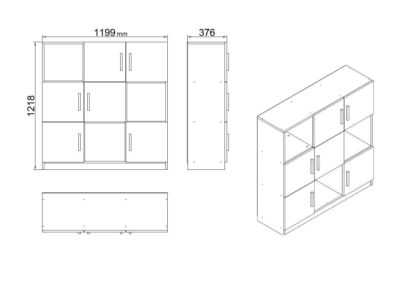 Kummut Kalune Design VO7, valge hind ja info | Kummutid | hansapost.ee