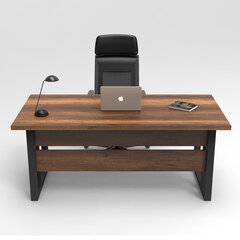 Письменный стол Kalune Design MN01, коричневый цена и информация | Компьютерные, письменные столы | hansapost.ee