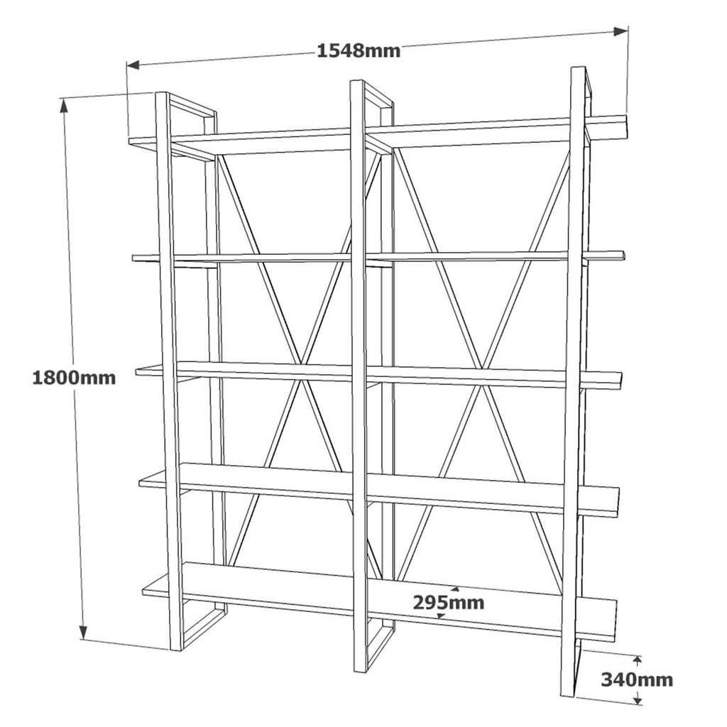 Riiul Kalune Design MN05, pruun hind ja info | Riiulid | hansapost.ee