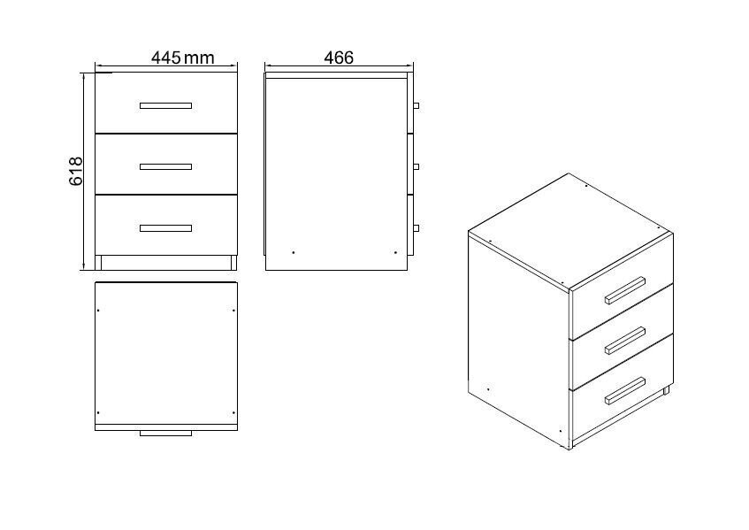 Mööblikomplekt Kalune Design VO9, pruun / must hind ja info | Arvutilauad, kirjutuslauad | hansapost.ee