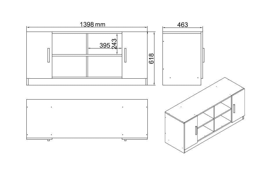 Mööblikomplekt Kalune Design VO10, valge цена и информация | Arvutilauad, kirjutuslauad | hansapost.ee