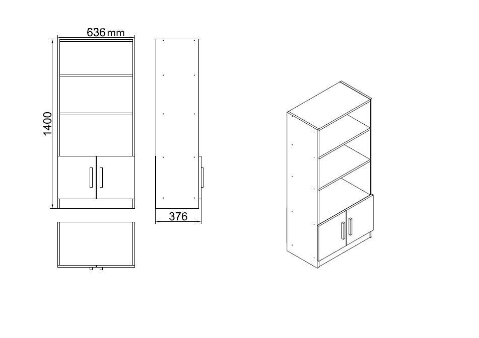 Mööblikomplekt Kalune Design VO11, valge цена и информация | Arvutilauad, kirjutuslauad | hansapost.ee