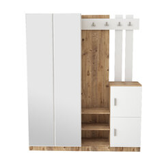 Комплект мебели для прихожей Kalune Design DD8, коричневый/белый цена и информация | Комплекты в прихожую | hansapost.ee